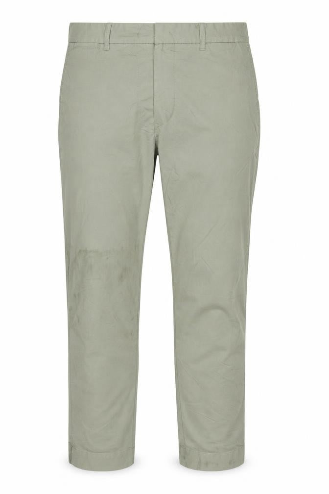 Marks and Spencer Men's Green Slim Fit Chino Trousers Size 10
