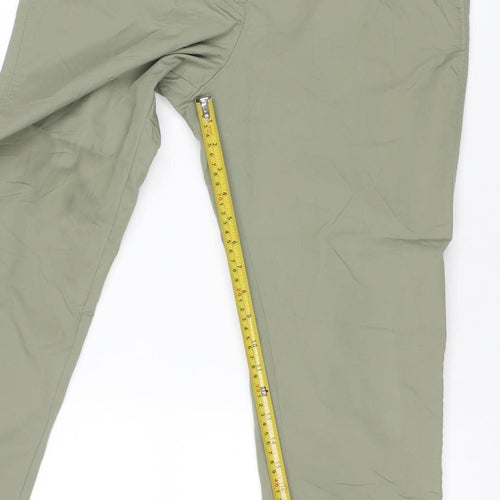 Marks and Spencer Men's Green Slim Fit Chino Trousers Size 10