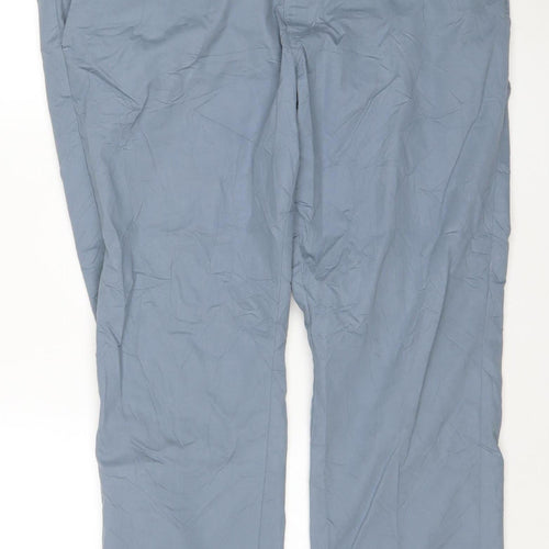 Marks and Spencer Men's Blue Regular Chino Trousers 42 W 29 L