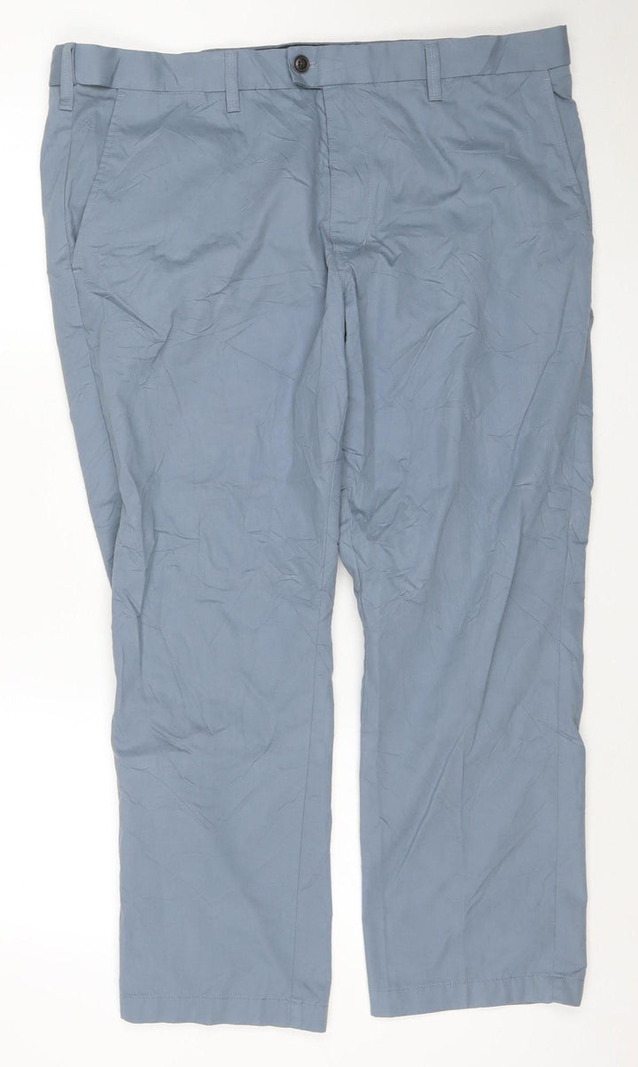 Marks and Spencer Men's Blue Regular Chino Trousers 42 W 29 L