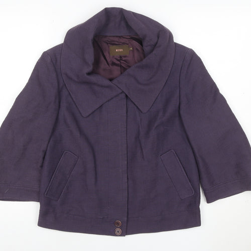 Reiss Women's Purple Cotton Short Jacket Size M