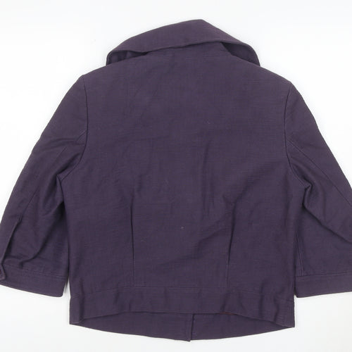 Reiss Women's Purple Cotton Short Jacket Size M