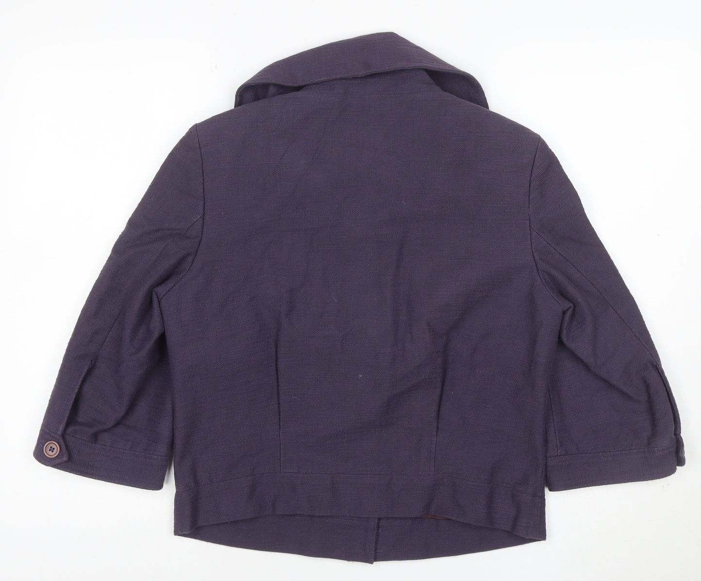 Reiss Women's Purple Cotton Short Jacket Size M