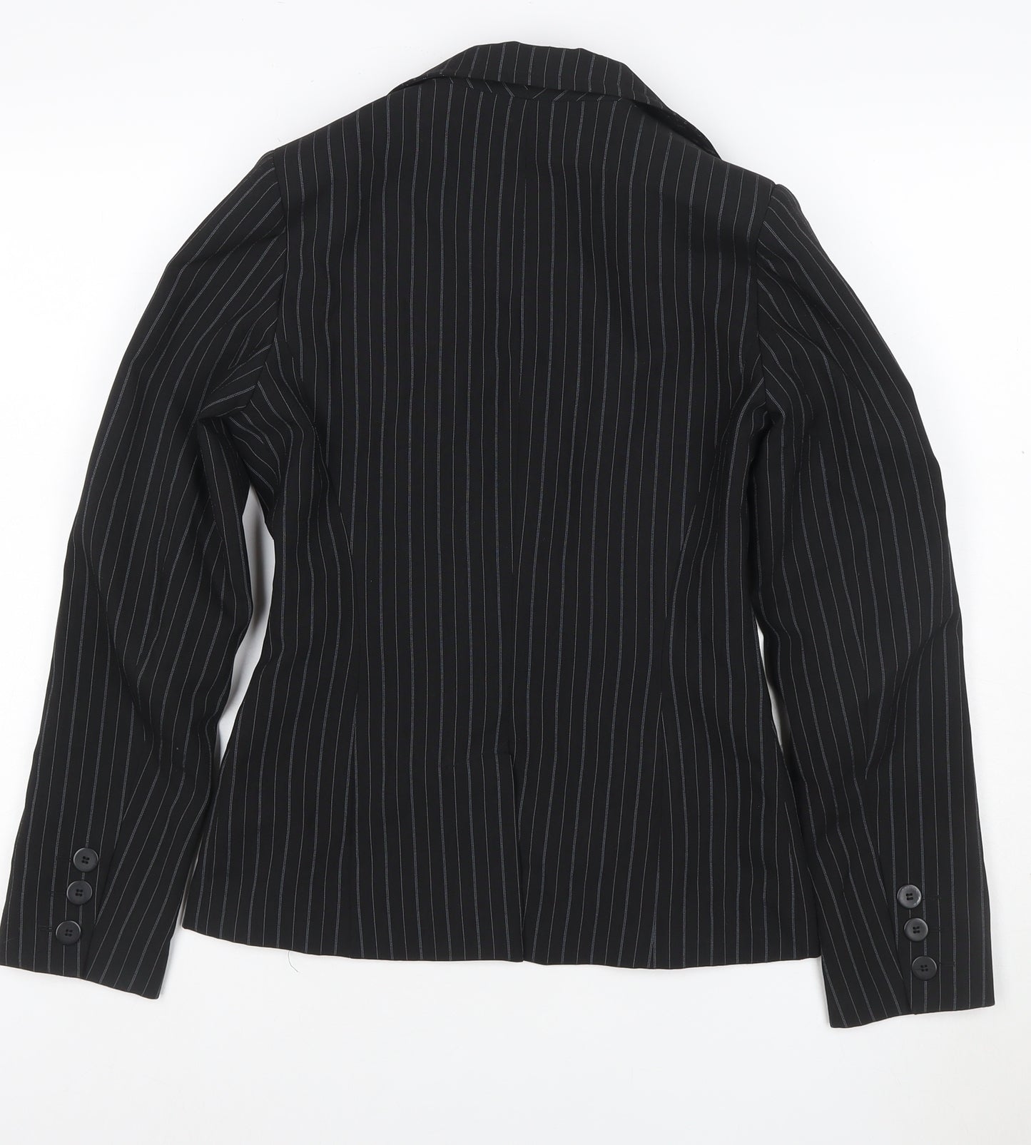 New Look Women's Black Pinstripe Tailored Blazer UK 10