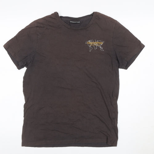 Craghoppers Men's Brown Cotton Crew Neck Short Sleeve T-Shirt L