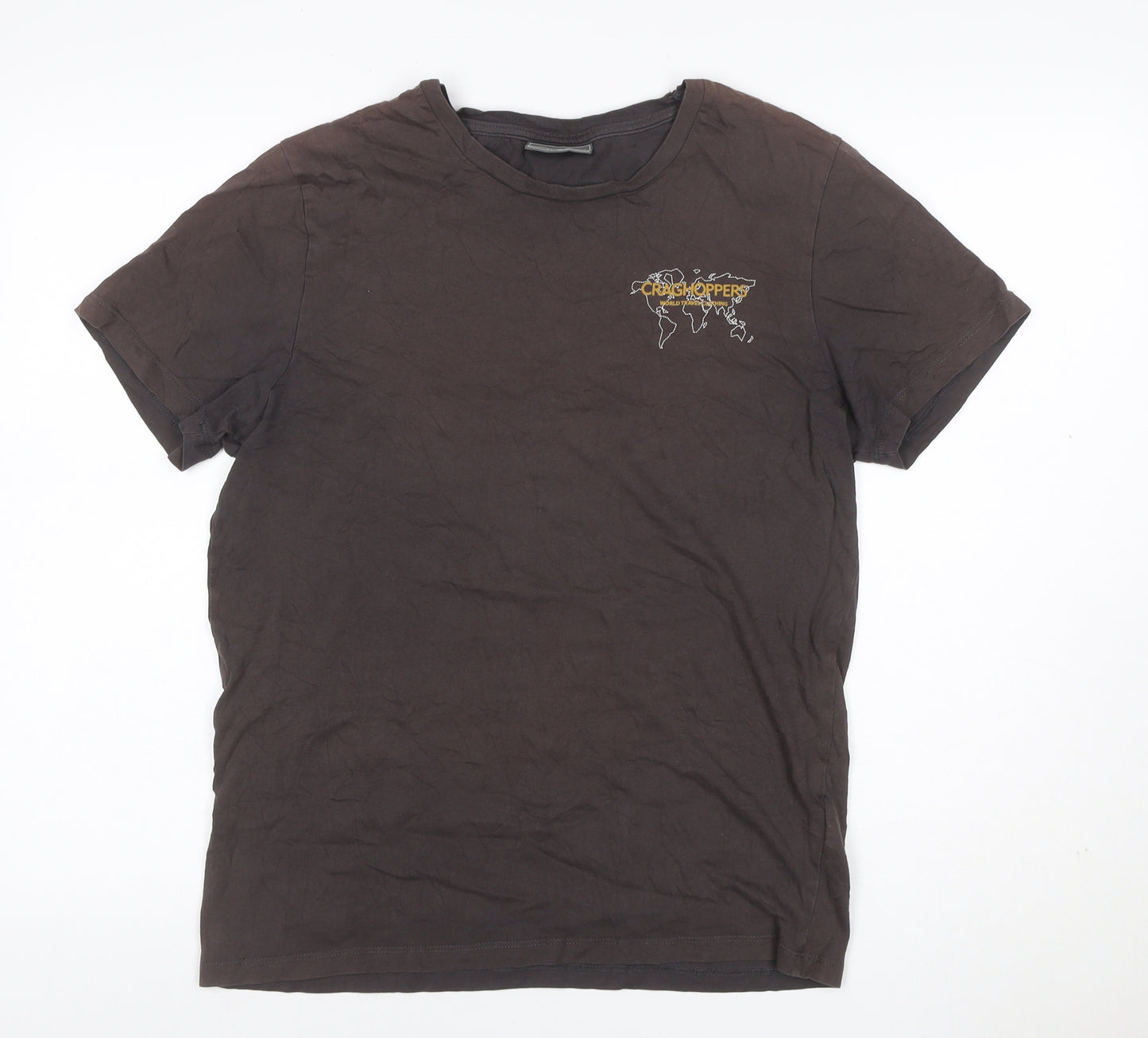 Craghoppers Men's Brown Cotton Crew Neck Short Sleeve T-Shirt L