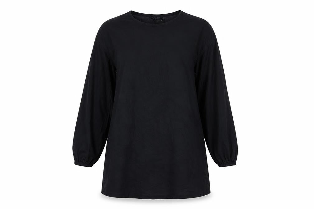 Front view of ASOS DESIGN Women’s Black, size UK 8, Shift Dress Long Sleeve