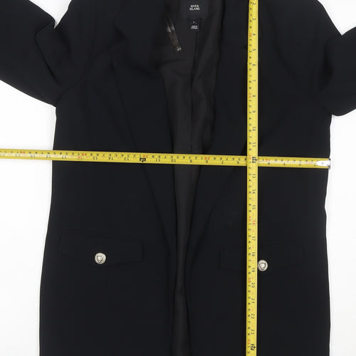 River Island Women’s Black Size 6 Long Tuxedo Blazer Jacket