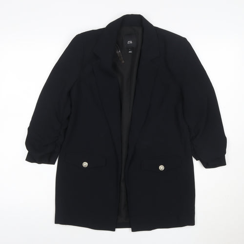 River Island Women’s Black Size 6 Long Tuxedo Blazer Jacket