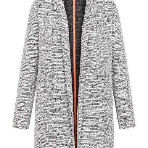Mara Selvidge Women’s Grey Longline Woven Blazer Jacket Size 8