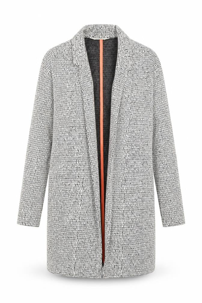 Mara Selvidge Women’s Grey Longline Woven Blazer Jacket Size 8