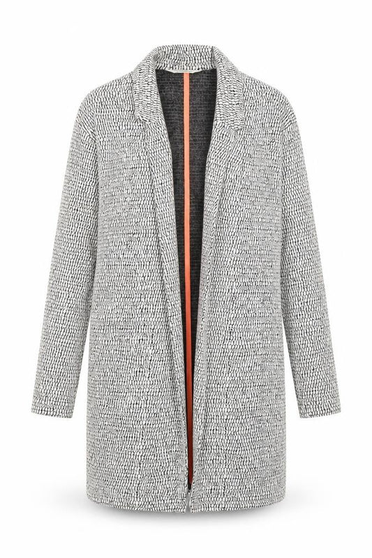 Mara Selvidge Women’s Grey Longline Woven Blazer Jacket Size 8
