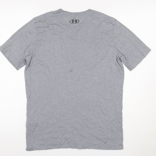 Under Armour Men's Grey HeatGear Loose Fit Crew Neck T-Shirt Size S