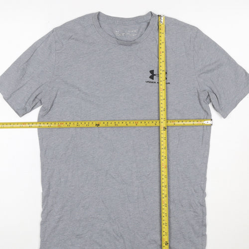 Under Armour Men's Grey HeatGear Loose Fit Crew Neck T-Shirt Size S