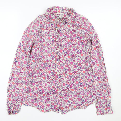 J.Crew Women’s Multicoloured Floral Cotton Button-Up Shirt Size 2XS