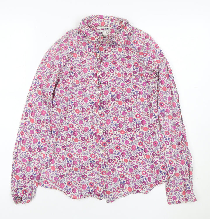 J.Crew Women’s Multicoloured Floral Cotton Button-Up Shirt Size 2XS