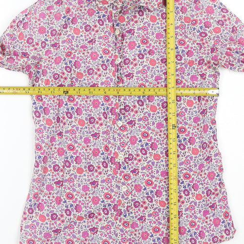 J.Crew Women’s Multicoloured Floral Cotton Button-Up Shirt Size 2XS