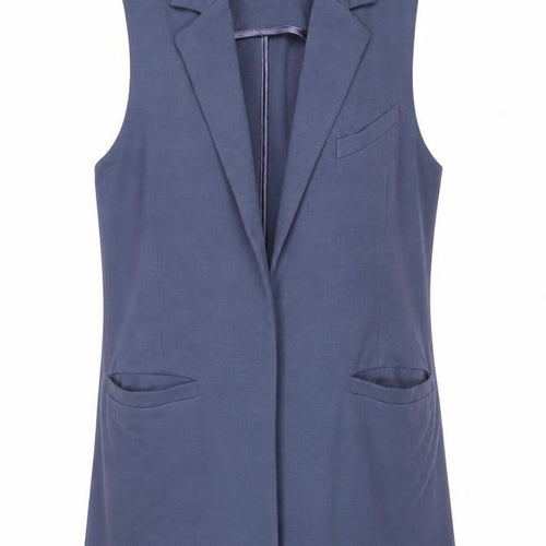 Select Women Blue Size 16 Sleeveless Tailored Suit Waistcoat
