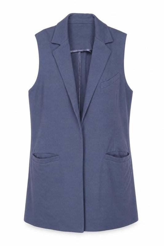 Select Women Blue Size 16 Sleeveless Tailored Suit Waistcoat