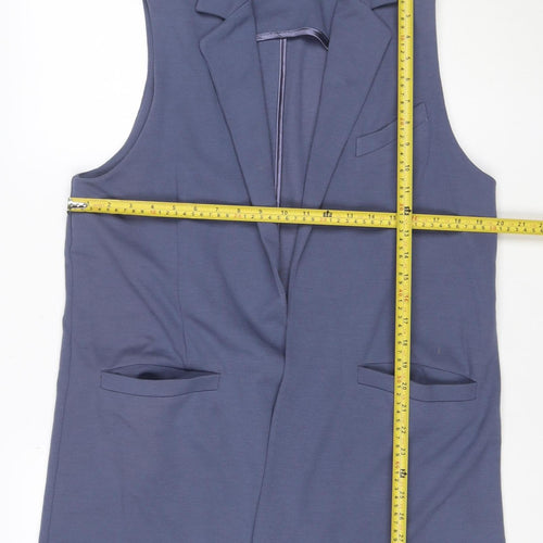 Select Women Blue Size 16 Sleeveless Tailored Suit Waistcoat