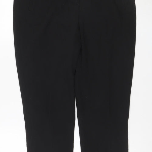 New Look Womens Black Size 14 Straight Dress Pants Stretch Workwear