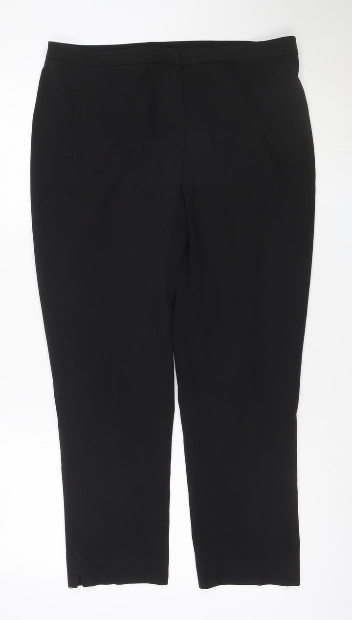 New Look Womens Black Size 14 Straight Dress Pants Stretch Workwear