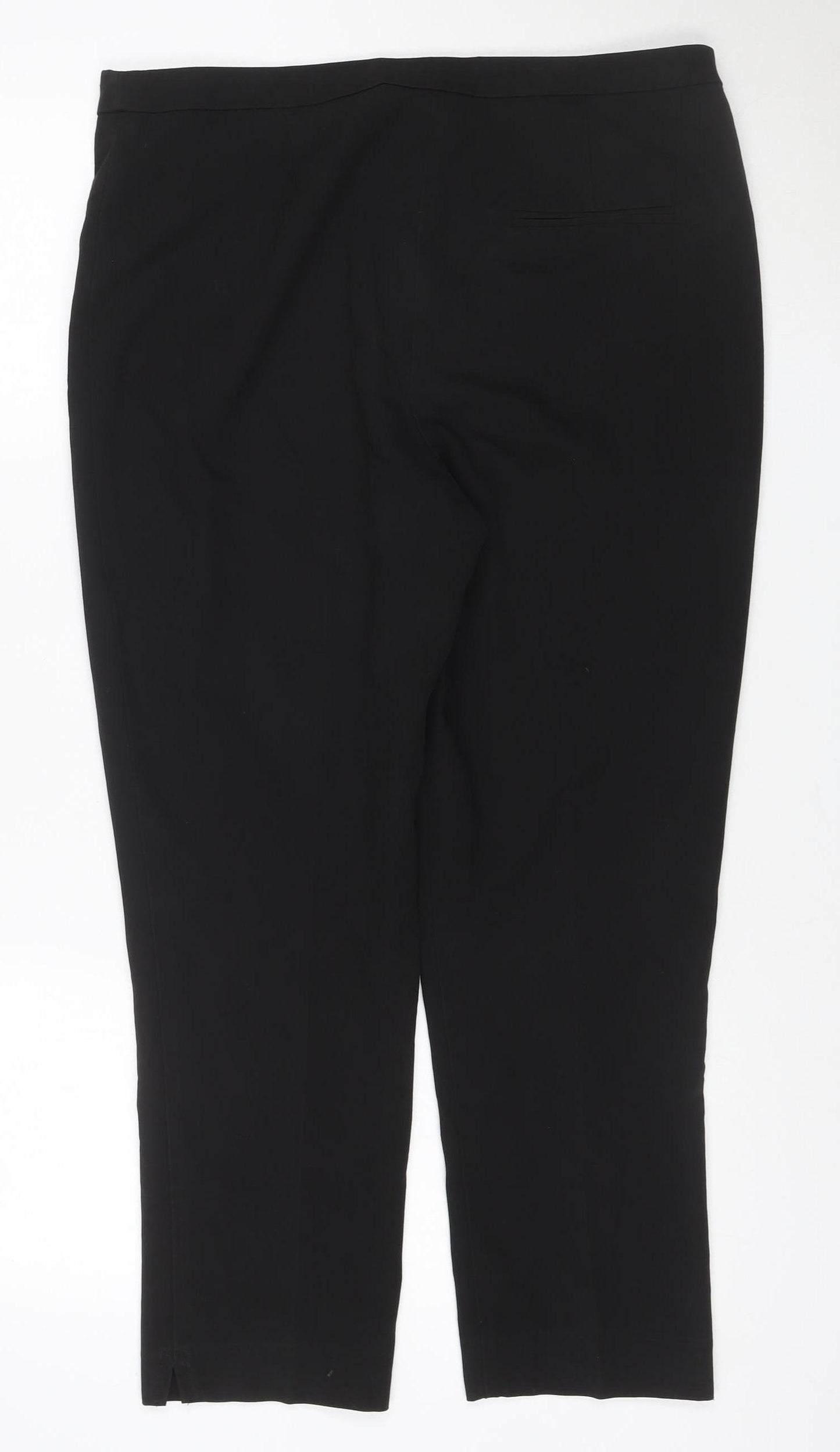 New Look Womens Black Size 14 Straight Dress Pants Stretch Workwear