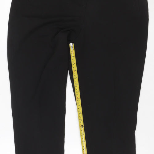 New Look Womens Black Size 14 Straight Dress Pants Stretch Workwear