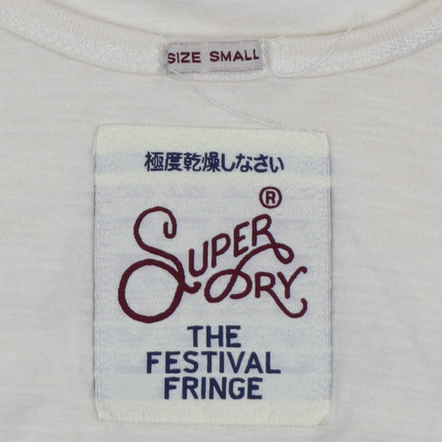 Superdry Womens Ivory Fringe Festival Tank Top Size S