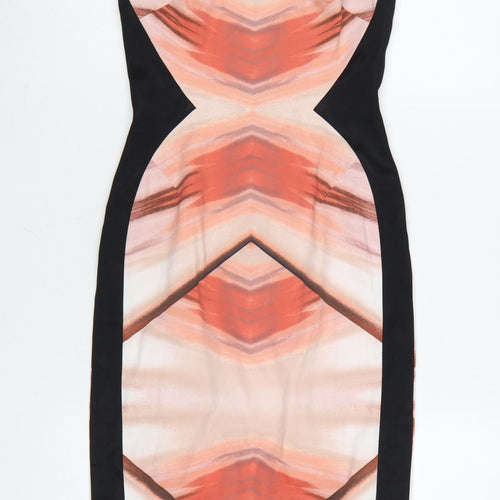 Karen Millen Women’s Multicoloured Sleeveless Bodycon Dress Size 8