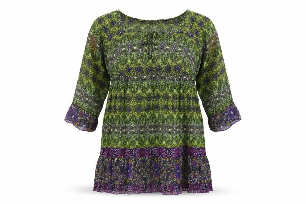 Wallis Petite Women's Multicoloured Geometric Sheer Beach Cover Up L
