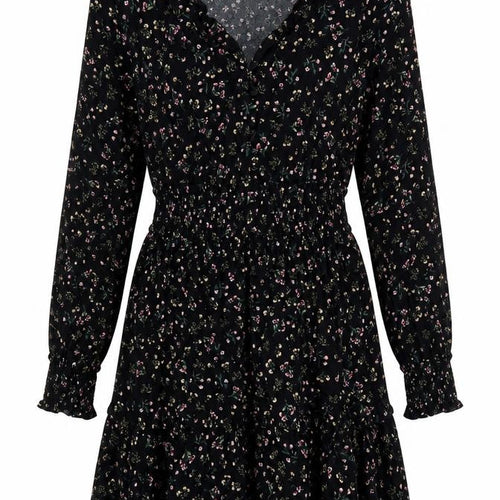 Apricot Women’s Black Floral Fit & Flare Short Dress Size 10