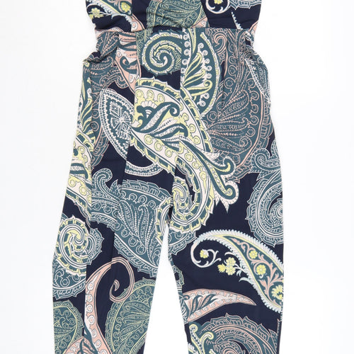 Next Petite Women's Multicoloured Paisley Halter Jumpsuit Size 8