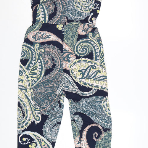 Next Petite Women's Multicoloured Paisley Halter Jumpsuit Size 8