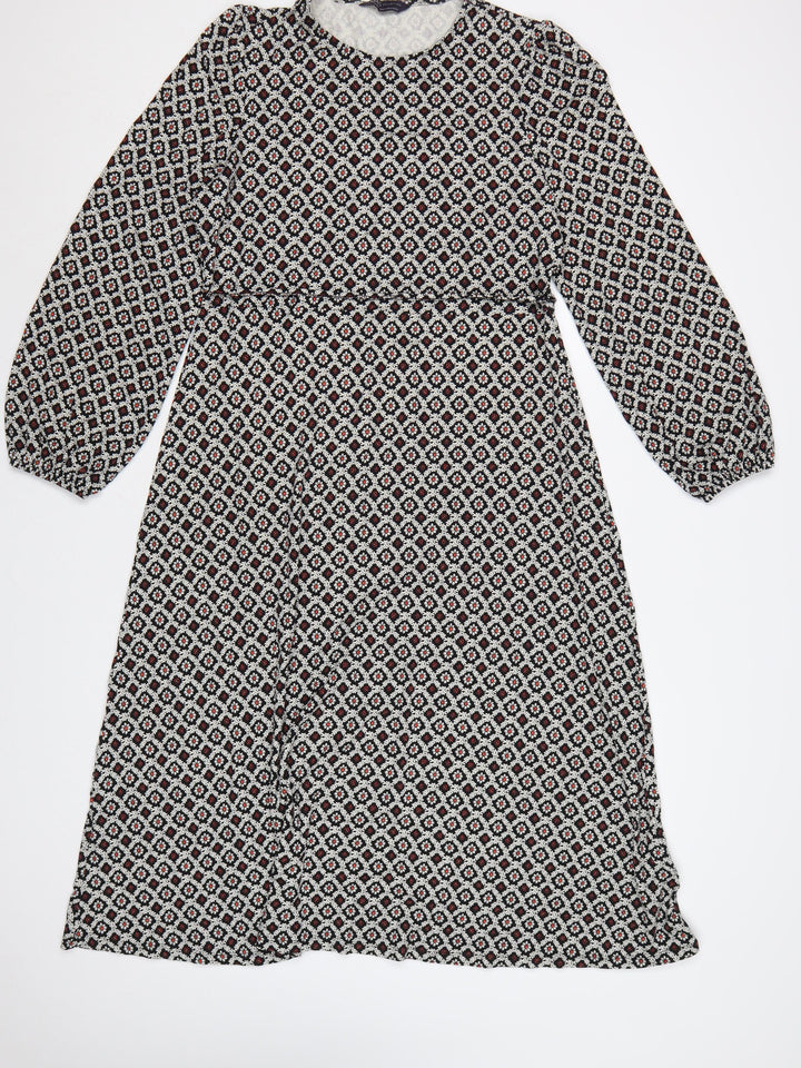 Marks and Spencer Women's Multicoloured Size 14 A-Line Midi Dress