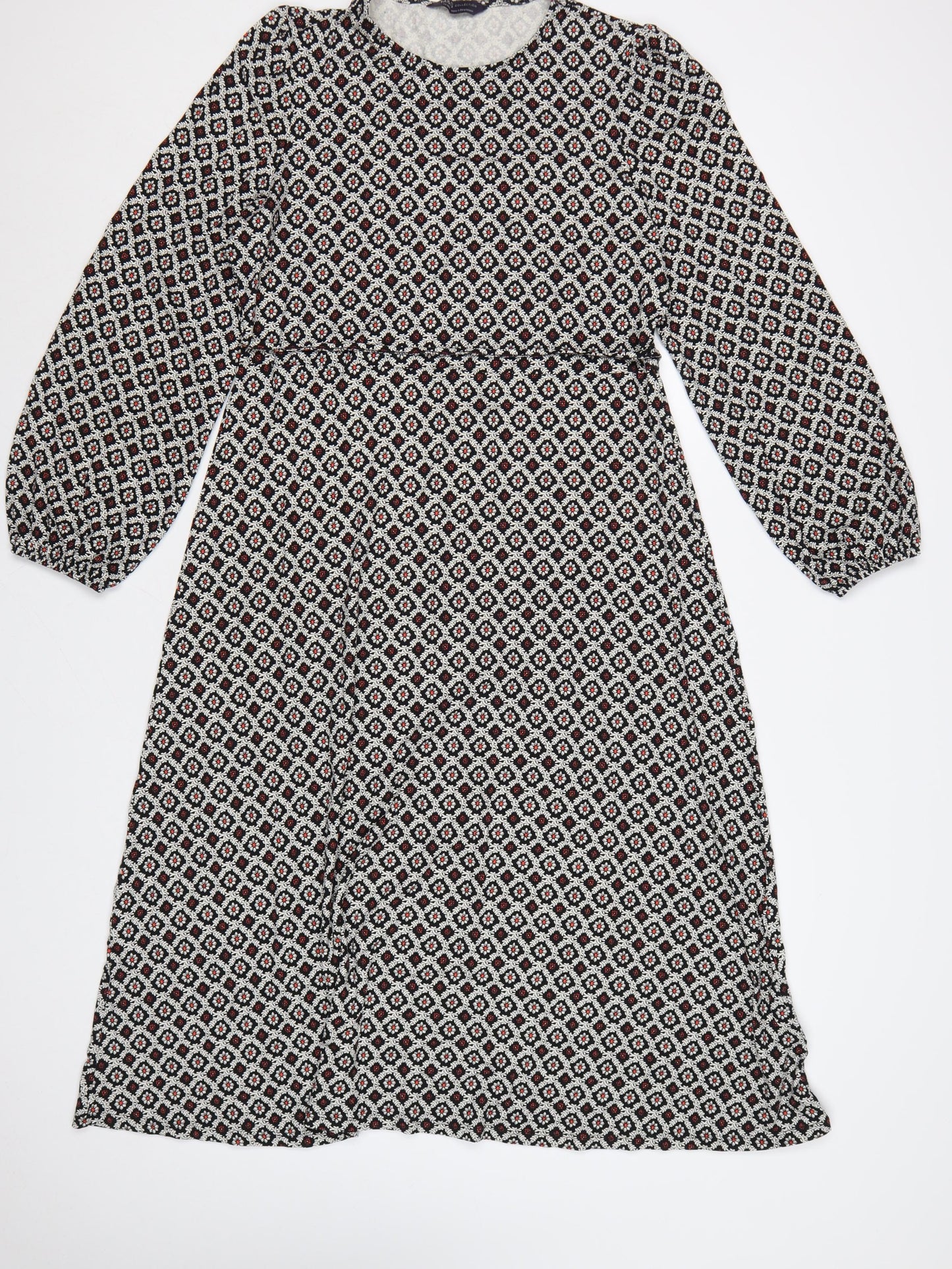 Marks and Spencer Women's Multicoloured Size 14 A-Line Midi Dress