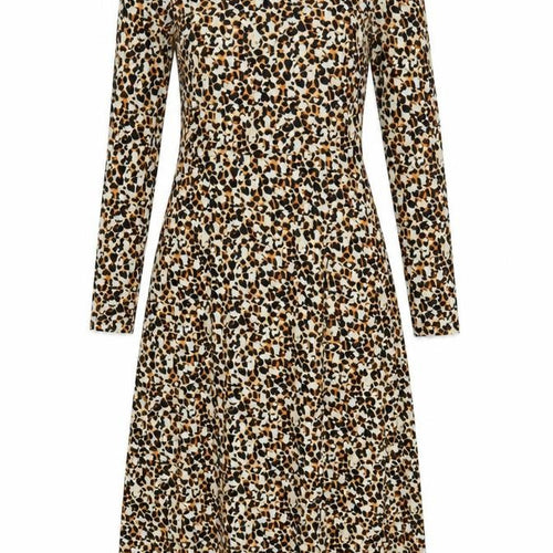 River Island Women’s Multicoloured Leopard Print Midi A-Line Dress Size 8