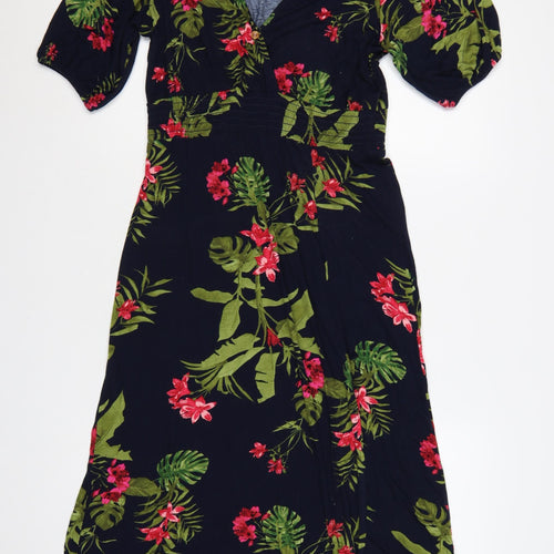 Roman Women’s Multicoloured Floral Midi Fit & Flare Dress Size 12