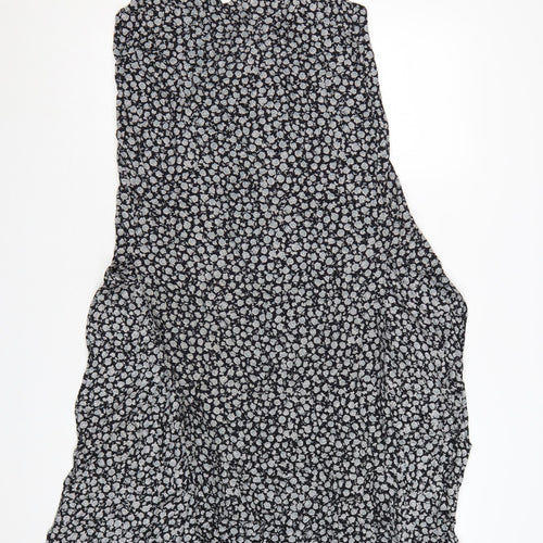 Motel Women's Black Floral Midi Slip Dress Size M