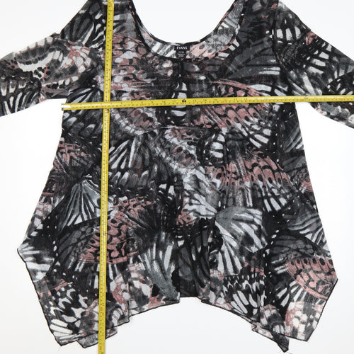 Evans Womens Plus Size 22 Multicoloured Butterfly Tunic Top