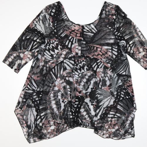 Evans Womens Plus Size 22 Multicoloured Butterfly Tunic Top