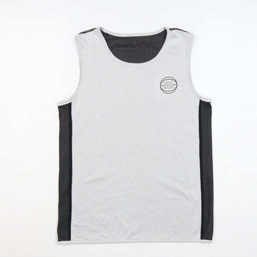 National Basketball League Boys Grey Mesh Basketball Tank Top Size 14 Years