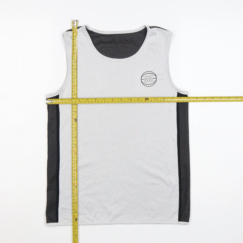 National Basketball League Boys Grey Mesh Basketball Tank Top Size 14 Years