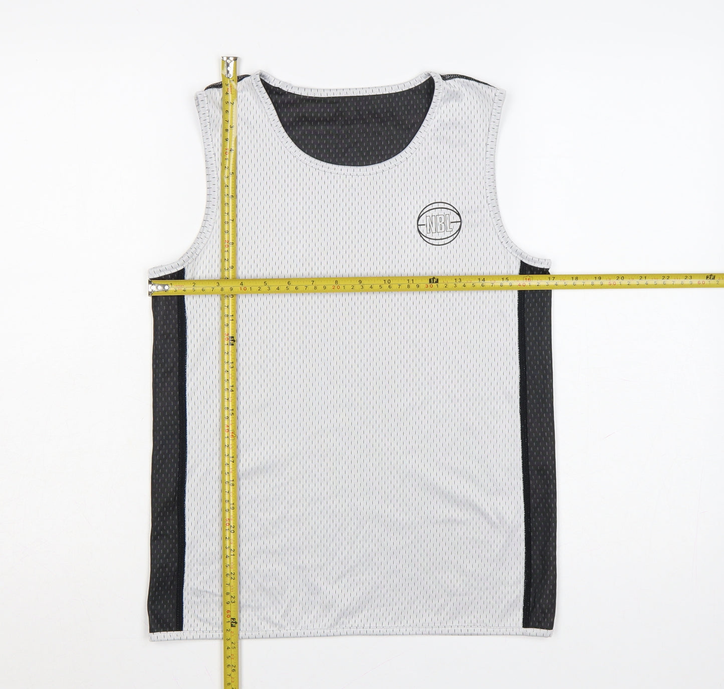 National Basketball League Boys Grey Mesh Basketball Tank Top Size 14 Years