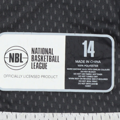 National Basketball League Boys Grey Mesh Basketball Tank Top Size 14 Years