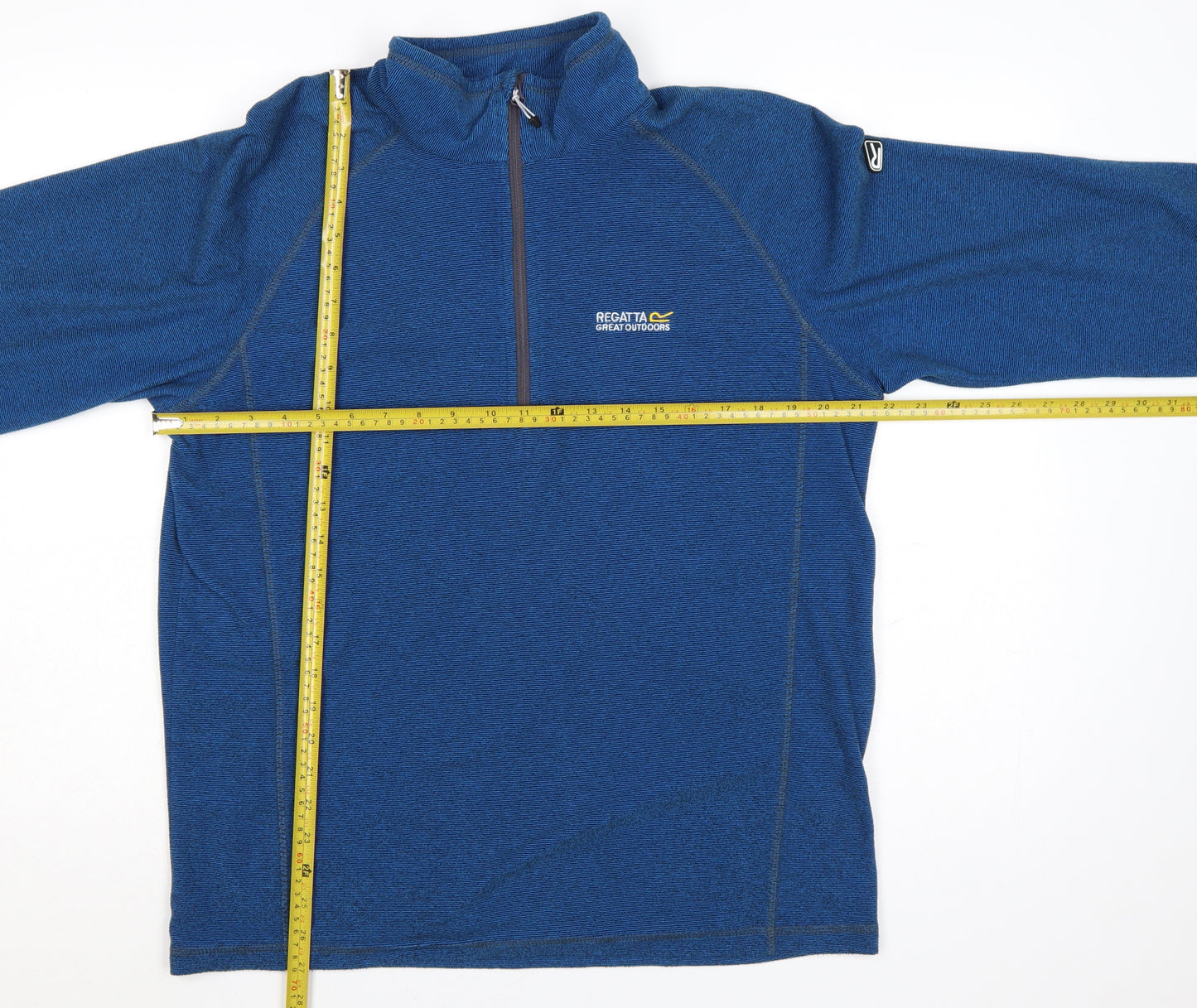 Regatta Men's Blue 1/4 Zip Fleece Pullover Sweatshirt L