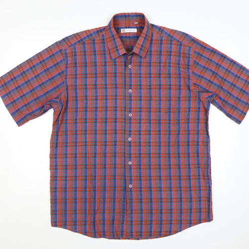Rich Brother Men's Multicoloured Check Short Sleeve Cotton Shirt 17/43 Regular