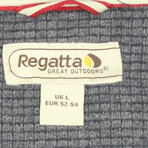 Regatta Mens Grey Full Zip Fleece Outdoor Jacket Size L