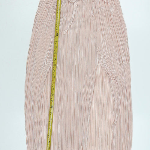 In The Style Women’s Beige Pleated Maxi Dress Size 8