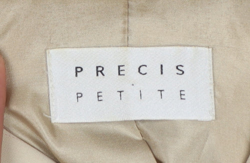 Precis Petite Beige Pinstripe Classic Blazer UK 12 Women's Tailored Jacket